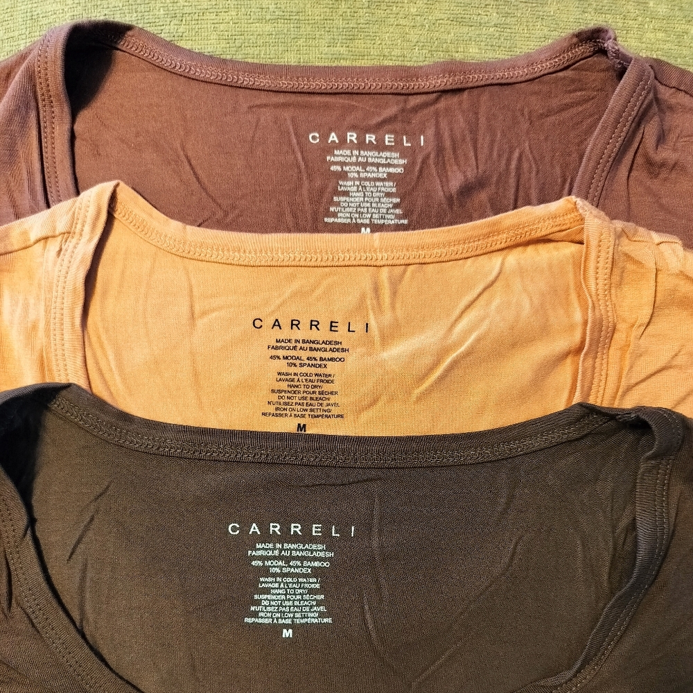 Pack of 3 Carreli Premium Basic Tee Long Sleeve Size M